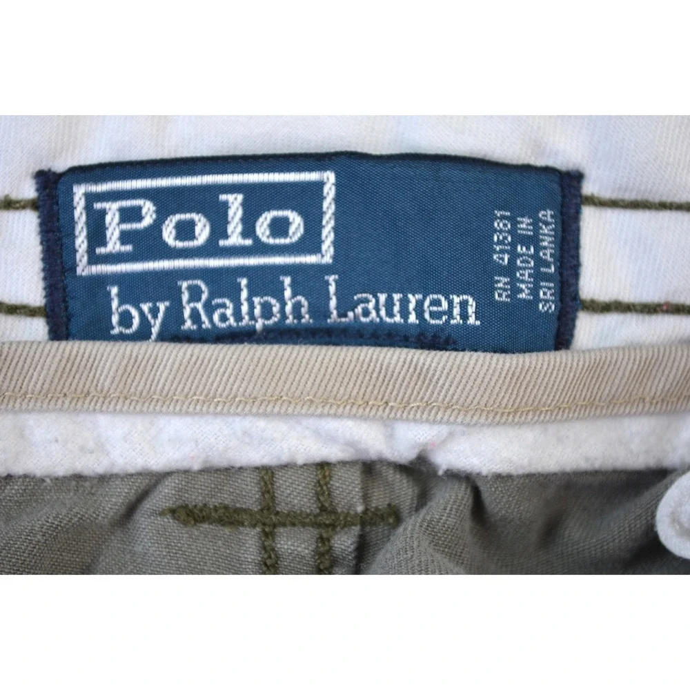 Polo Ralph Lauren Mens 38 Cargo Shorts Gray Classic Chino Cotton Utility